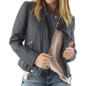 Vegan Leather Moto Jacket